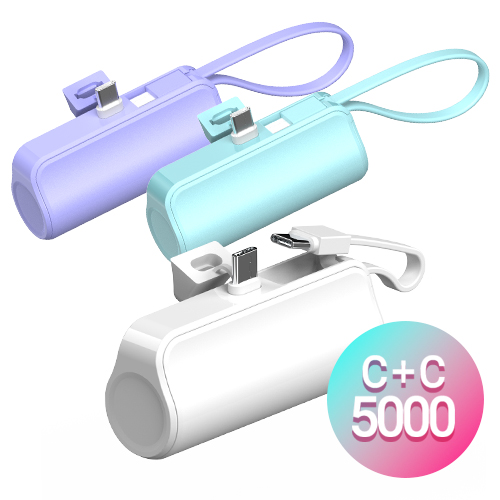 �����̾� 2in1 C to CŸ�� ��ŷ�� ��ü�� 5000mAh �������͸�